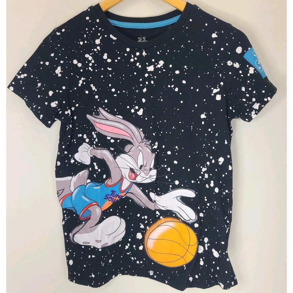 Space Jam Bugs Bunny T Shirt Kids XL 18/20 Splatter Graphic Looney Tunes